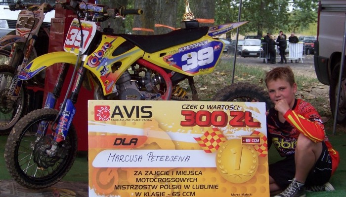 Marcus Petersen wygra 11 wycig w Mistrzostwach Polski MX65