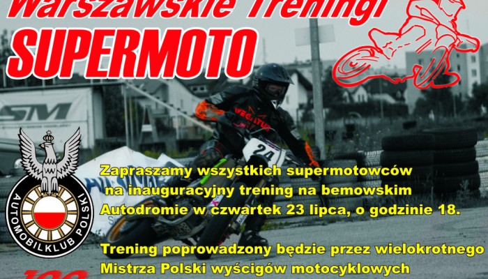 Treningi Supermoto na Autodromie na warszawskim Bemowie!