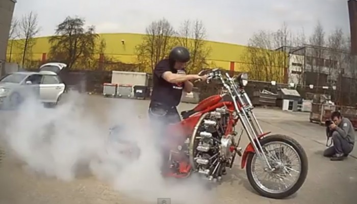 Motocykl z silnikiem z samolotu