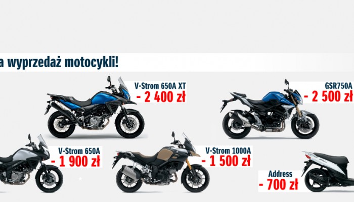 Ceny motocykli Suzuki topniej na lato