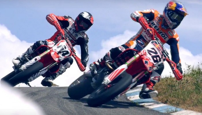 Dani Pedrosa i Luc1 na supermoto