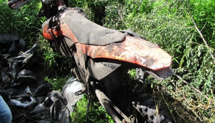 W Wabrzychu znaleziono skradziony motocykl, by zakopany