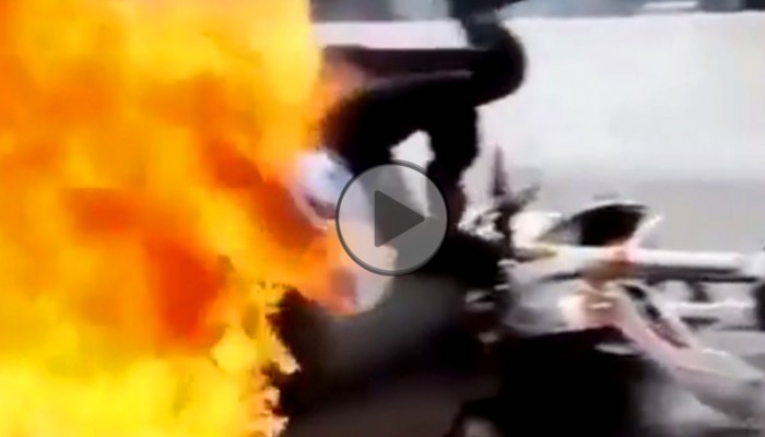 Niezwykle widowiskowy, lecz nieudany stunt trik