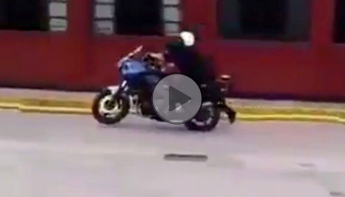 Nieudany stunt na treningu policyjnym