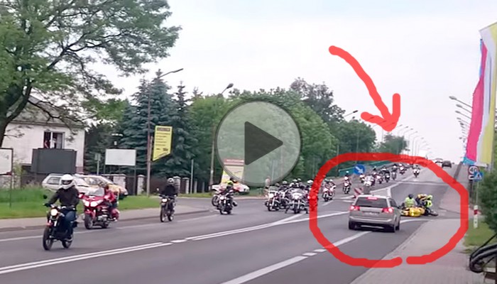 Wypadek na paradzie motocyklowej w Trzebini - zderzenie dwch motocykli