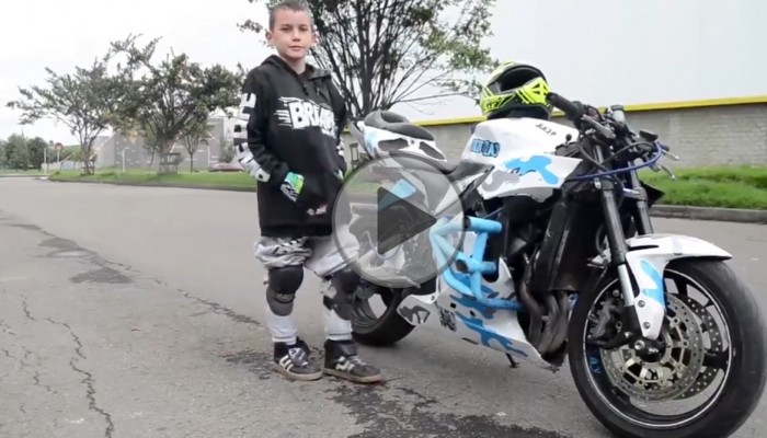 Kilkuletni stunter zawstydza doros�ych koleg�w - stunt dziecko