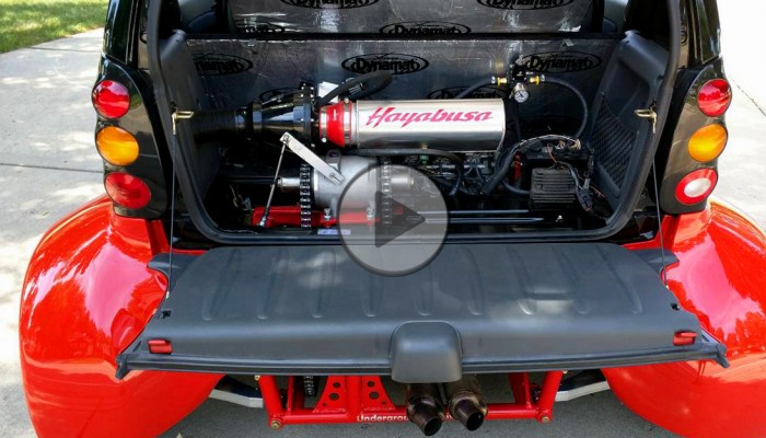 Smartacus, czyli uroczy Smart z silnikiem Suzuki Hayabusy [FILM]