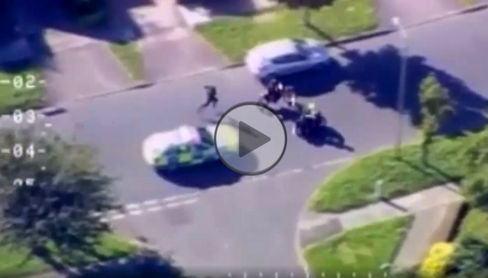 Metoda si�owa. Londy�ska policja rozje�d�a z�odziei jedno�lad�w [FILM]