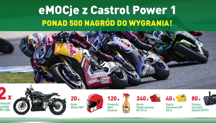 Kup Castrol Power 1, wygraj motocykl i 500 innych nagrd!