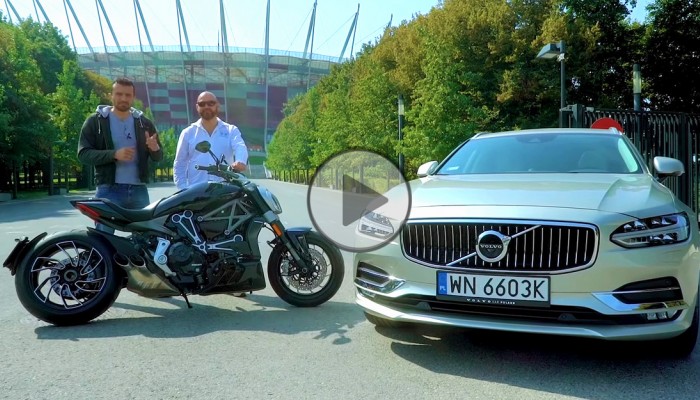 Ducati XDiavel vs. Volvo V90, czyli najbardziej bezsensowne por�wnanie w historii �cigacza... [TEST VIDEO]