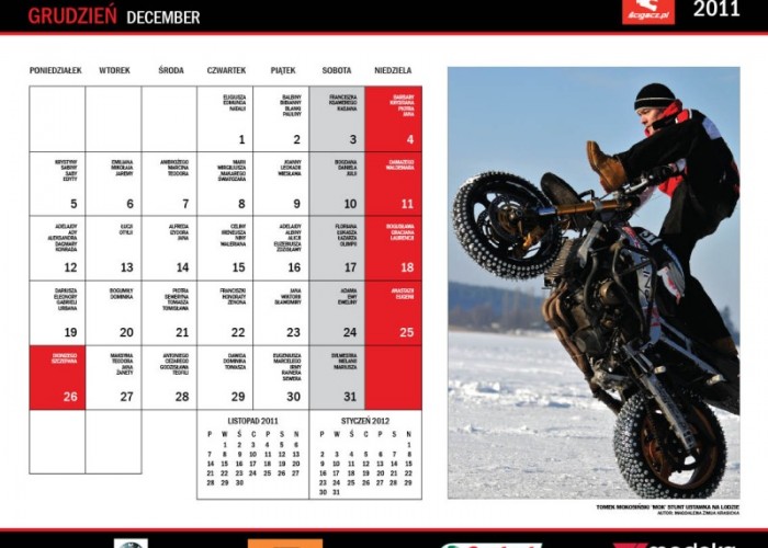 25 Grudzien kalendarz motocyklowy MOK