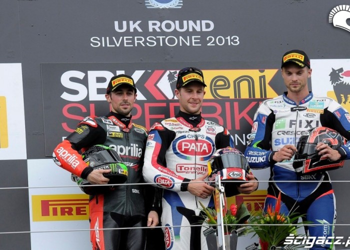 Wyscig 1 podium Superbike Silverstone 2013