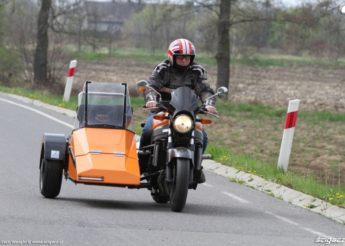 03 Sidecar Moto Pomarancza z koszem