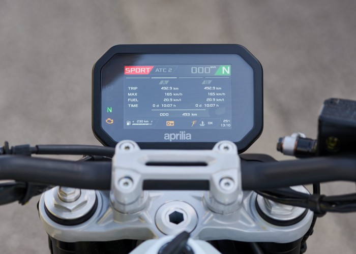 38 Aprilia Tuono 457 2025 dane statystyczne z jazdy