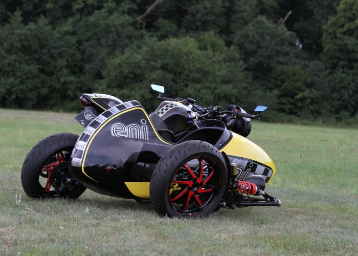 40 Buell 1125 CR z koszem bocznym Szajbas Garage sesja zdjeciowa