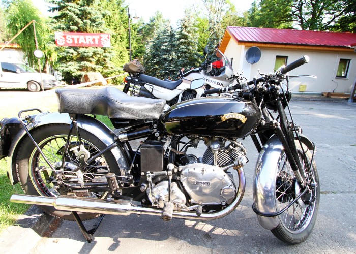 Motocykl Vincent Rajd Sladami Piastow 2025 115