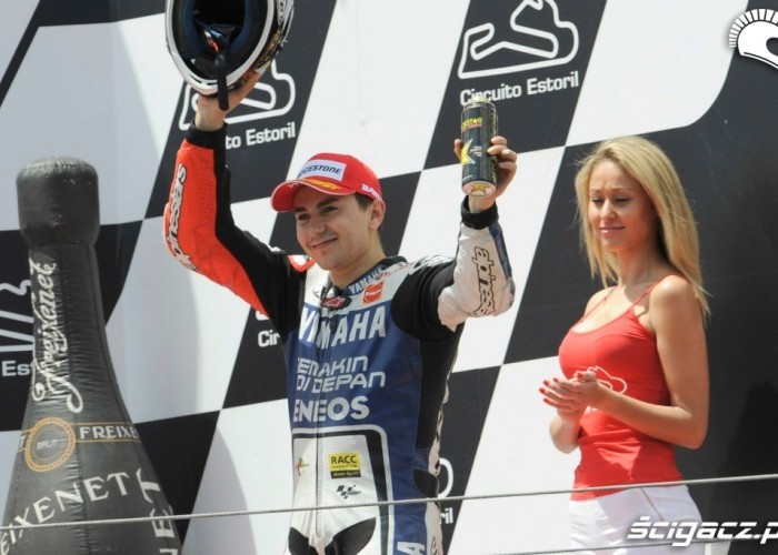 Lorenzo na podium MotoGP 2012 Estoril