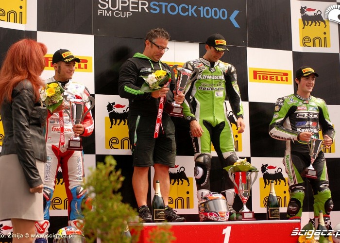 SBK Superstock 1000 podium Brno