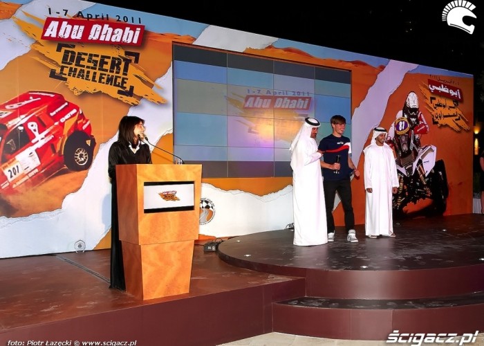 przygonski konferencja Abu Dhabi Desert Challenge 2011