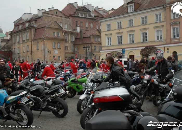 Mikolaje na motocyklach Lublin 2009 na placu