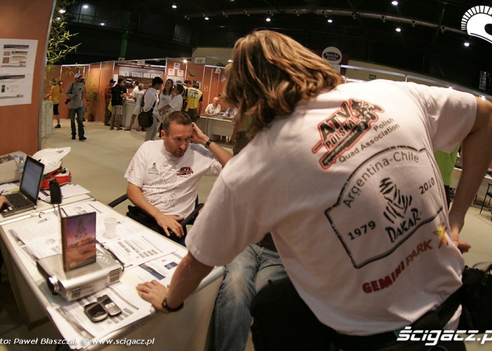 Rafal Sonik odbior techniczny ATV Polska Dakar 2010