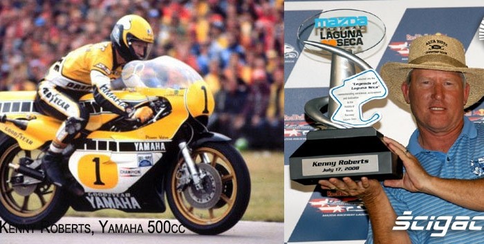 18) 1980 Yamaha 500cc Kenny Roberts z trofeum Legends Lagu