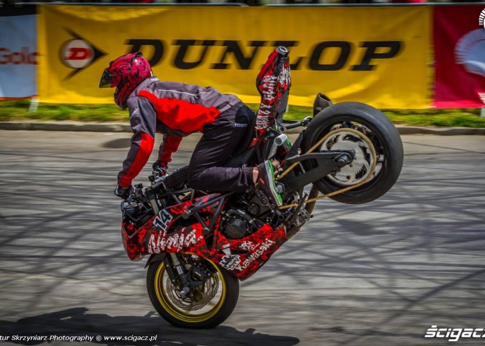Korzen stopal Moto Show Bielawa Polish Stunt Cup 2015