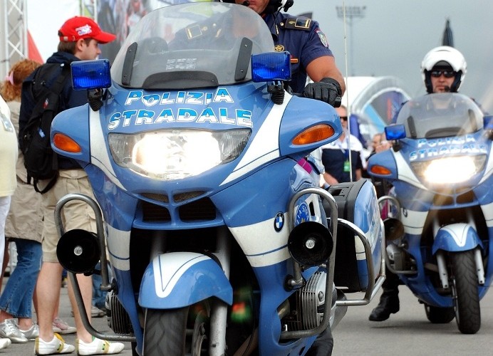 Italian police on bikes