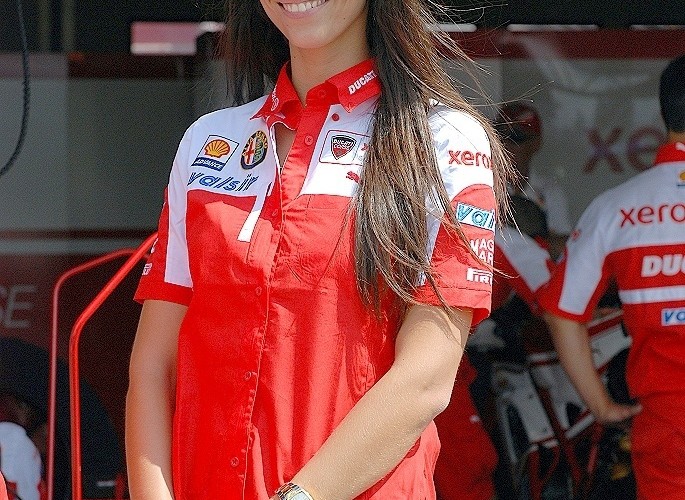 Ducati Xerox girl paddock