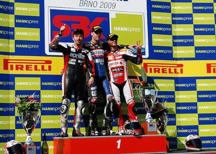 SBK Brno second race podium