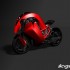 Agility Saietta elektryzujacy superbike - Agility Saietta czerwony lewy profil