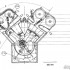 Horex plany produkcyjne silnika W8 - szkic silnika W8 Horex
