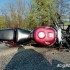 Olej na drodze smierc motocyklisty - zniszczona honda