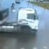 Wypadek motocyklowy slizg pod ciezarowka - chwila grozy przed wypadkiem