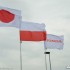 Pniewy Centrum Logistyczne Honda oficjalnie otwarte - flagi Japonia Polska Honda Centrum Logistyczne Pniewy
