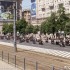 Protest motocyklistow przeciwko oplatom na autostradach - motocykle na marszalkowskiej protest przeciwko oplatom na autostradach