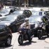 Protest motocyklistow przeciwko oplatom na autostradach - motocykle w korku protest przeciwko oplatom na autostradach