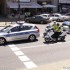 Protest motocyklistow przeciwko oplatom na autostradach - policja eskortuje motocyklistow protest przeciwko oplatom na autostradach