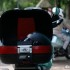 Zlot motocykli BMW 2011 czasy PRL w Bornem Sulinowie - Kufer do motocykla z kaskiem