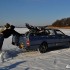 Stunt na lodzie - odsniezanie jeziora