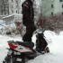 Jazda skuterem zima - Skuter zima dalej juz tylko snieg