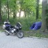 Kanior Trip 2012 podboj Europy na Hondzie CBF600S - namiot w lesie