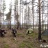 Podroz motocyklem na wschod witaj Murmansk - kemping w lesie