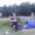 Podroz motocyklowa po Europie w trase na Hondzie CBF600 - namiot przy trasie