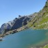 W Alpach na motocyklu z wizyta u krolowej przeleczy - Colle del Gran San Bernardo jezioro na szczycie