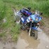 Motocyklem przez Afryke przygotowania - motocykl w wodzie