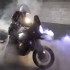 Motocykl AWD  palenie gum - palenie