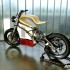 Prawie drewniany motocykl elektryczny dla hipstera - e raw motocykl