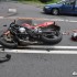 Mniej wypadkow na polskich drogach - Wypadek motocyklowy