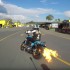 Stunt na Harleyu w Australii  jest OGIEN - ogien z wydechu
